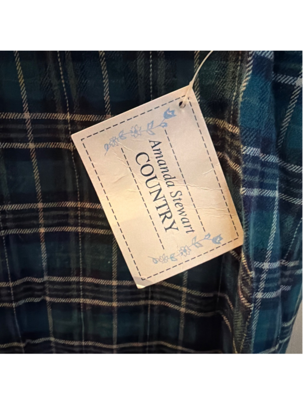 Vintage Amanda Stewart Flannel Nightgown S Sears Cottagecore Country Grannycore - Picture 5 of 9